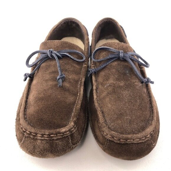 UGG Chester Brown Suede Winter Moccasin Slippers 11 - Picture 4 of 14